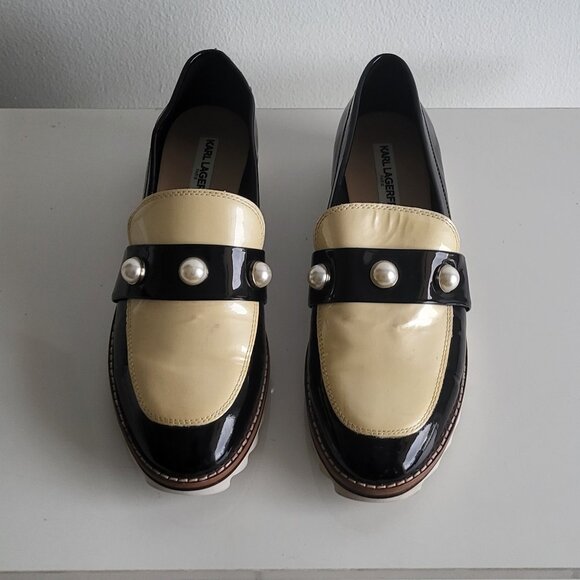 Karl Lagerfeld Shoes - Karl Lagerfeld Dakota Platform  Loafers moccasins Shoes With Pearls 8M